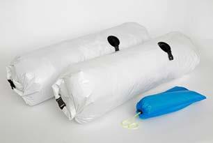 as additional balanced air chambers for increased safety (even over a two-chamber packraft) in the event of a puncture.