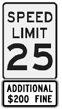 Figure A-3 $200 ADDITIONAL FINE SIGN NOTES: 1. Per the 2009 MUTCD Section 2B.17: i.