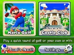 6 Main Menu Mario Golf Single Player Enjoy a variety of solo modes and challenges. Vs Compete against friends or players from all over the world via Local Play or the internet.