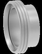 If a complete connection is ordered on a housing port, the male end is welded onto the housing. The groove flange contains the sealing ring G. The liner (KO) contains the groove nut.
