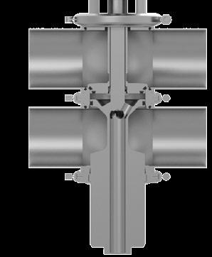 Valve types B and R are additionally characterized by a balancer in the lower valve housing.