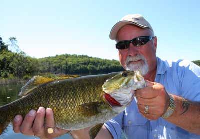 The bass are always looking for crayfish, leeches and especially minnows and smelt.