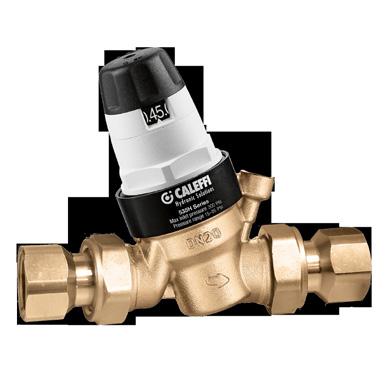 The H series pressure reducing valves, ideal for residential and commercial applications, feature a dial indicator with direct readout allowing easy pressure pre-adjustment.