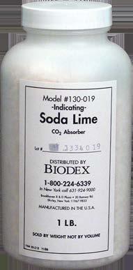 Drierite & Soda Lime Prolong the life of the charcoal trap Drierite serves as a