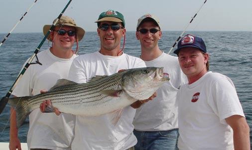 GTO Level Wind Penn Engineers, along with Penn s Graphic Designer, showing off a Striper caught off the coast of Long Island, New