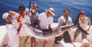Penn CEO showing off a Striped Marlin caught on a prototype 950SSm.