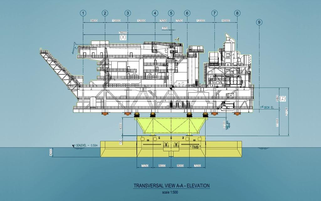 Figure 4: Filanovsky Topside, Caspian Sea (project undergoing) (7) 2.2 Sea Deployment The topside will be fully fabricated and assembled onshore.