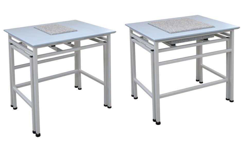 Fig. 17. Anti-vibration tables d. For vibrations of geological origin it is better to locate workstations on ground floors of a particular building.