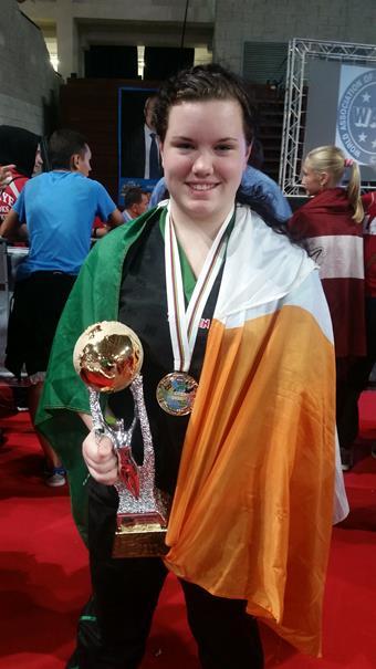 JORDAN DORAN IRELAND the best point fighting female fighter of WAKO World Championships in Rimini 2014 Jordan is 13 years of age and has been practicing martial arts along with her team mates of