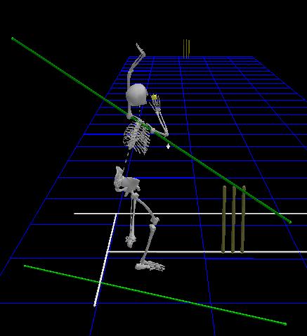 As their back foot made contact with the ground, all except one of the bowlers were leaning backwards slightly (Figure 5.1B); this angle of lean back ranged from -3.39 +17.02 (mean 9.02 ± 5.22 ).
