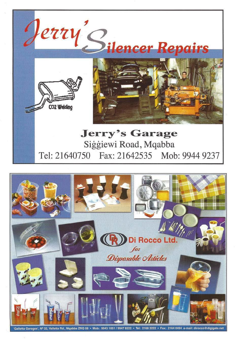 Jerry's Garage Siġġiewi Road, Mqabba Tel: