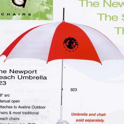 The Newport Beach Umbrella 2 Tone, 48" Arc, Manual Open, Metal Shaft, Plastic Clamp, Pvc Sleeve, 1 Color, 1 Location Colors: Royal Blue,