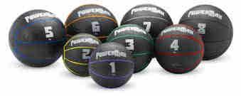 SPORTS PERFORMANCE TRAINING AIDES TRAINING & CONDITIONING 36 PowerMax Rubber Medicine Balls Synthetic rubber ball
