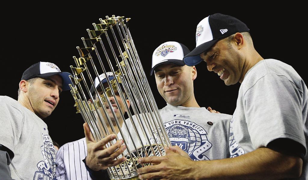 The Moments that Make the Memories Derek Jeter has been a part of five World Series Champion teams, winning the Fall Classic in 1996, 98, 99, 2000 and 09. MOST POSTSEASON HITS, ALL TIME 1.