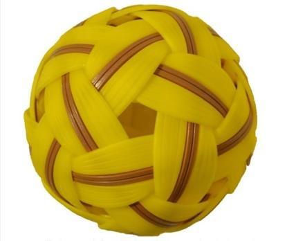 3. Sepak Takraw Equipment Sepak Takraw The equipment used in Sepak Takraw are mostly comprised of the net and the hand woven rattan ball.
