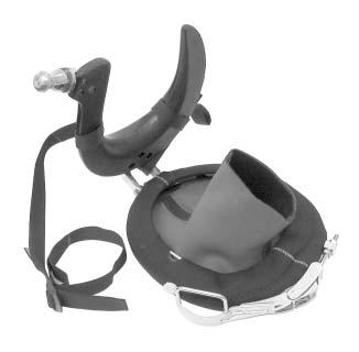 Defog free flow valve knob Handle Helmet shell Port retainer Nose block Sideblock Rear weight Regulator adjustment knob Yoke strap EGS valve