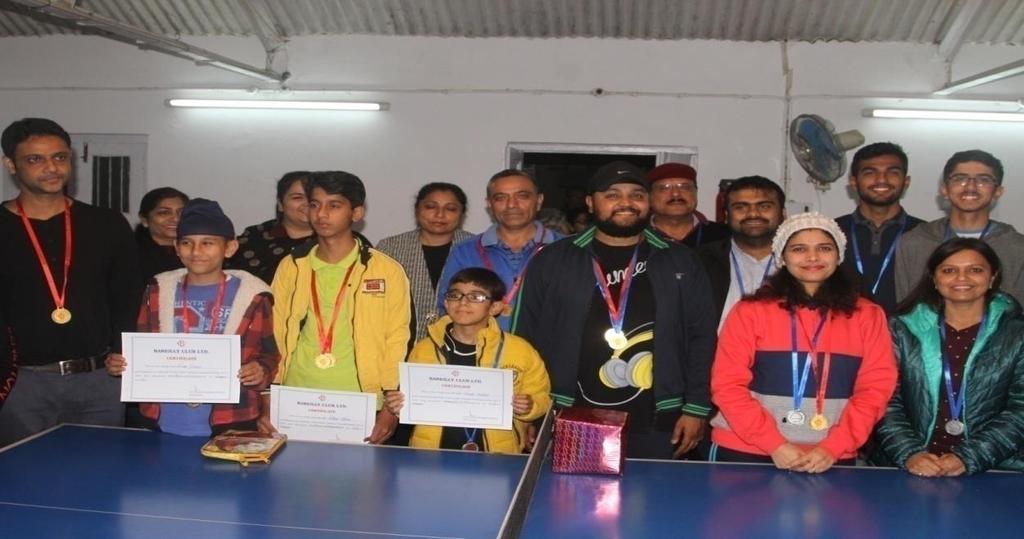 TABLE TENNIS CHAMPIONSHIP Table Tennis was conducted from 20 Nov 2017 to 26 Nov 2017. The results are as follows.