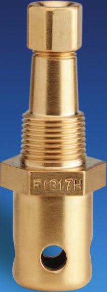 The Fig 55N is a robust gunmetal stop valve, with a stainless steel Fig 22 Fusible Plugs are used to protect air receivers needle type valve and