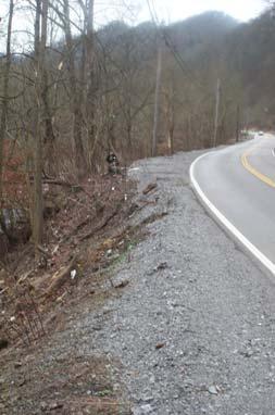 Pike, KY 1499 Need guardrail Clear trees Check passing zones