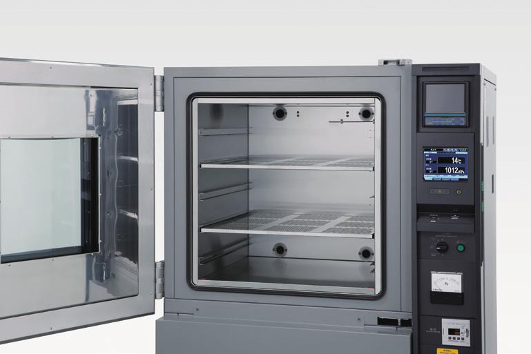Characteristics Vacuum Oven VAC Excellent temperature uniformity and ease of operation Double-layered interior construction for great temperature uniformity The vacuum chamber features doublelayered