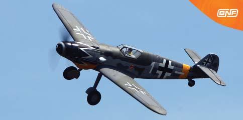Bf-109G Messerschmitt: Must use stock.15 motor and stock 3 bladed 10.6x7.8 scale prop. Landing gear must be installed.