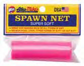 Peach 55069 Precut 4 Squares Blue Super soft nylon netting. Atlas Spawn Net is great for making sacs of all types of bait; single eggs, clusters, liver or other forms of soft or cut bait.