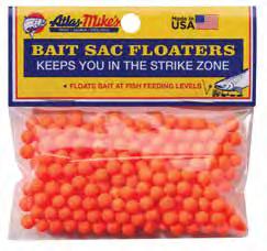 Replace approximately 25% of bait with floaters.