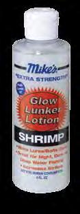MIKE S GLOW LUNKER LOTION Add some glow to your lures and bait with Mike s Extra Strength Glow Lunker Lotion!
