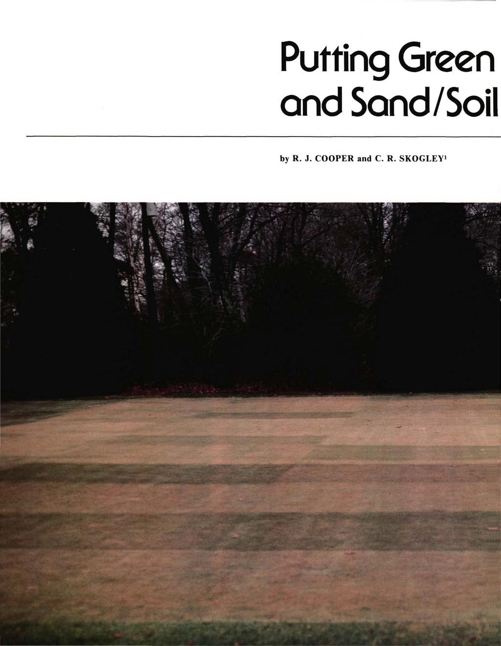 Putting Green and Sand/Soil by R. J. COOPER and C. R. SKOGLEY* If * " * '.