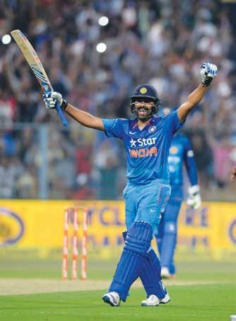 Put in to bat, India were given a flying start by openers Ajinkya Rahane and Shikhar Dhawan, who put on 231. Both batsmen scored centuries. India eventually finished with 363-5.
