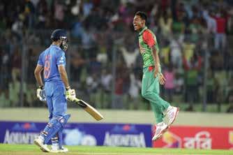 The follow-on was enforced by India but the inclement weather ensured Bangladesh escaped with a draw on the final day.