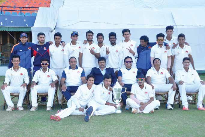 A young Mumbai U-19 team were crowned 2014-15, Cooch Behar champions VINOO MANKAD UNDER 19 ONE DAY INTER STATE LEAGUE Zone Teams Points Teams Points North Delhi 12, Haryana 12 South Andhra 20, Goa 16