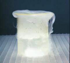 Figure 14 The solid dry ice at the bottom of this beaker of water is changing directly into gaseous carbon dioxide. This process is called sublimation.