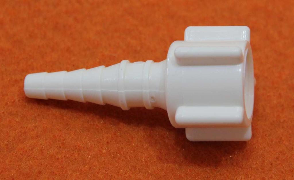 piece Connector for Oxygen flow meter (White