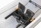 Water-bottle Holder, Lock Bar & Dual Drains w/plugs Stern hatch on S14S, S16S and S18S Our
