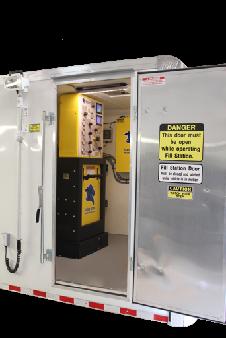 The SCBA recharging room can be equipped with a multitude of features and options: 2 position Fill Station (standard) 3 position Fill Station (optional) (4) 6000psi ISO cylinders (standard) (4)