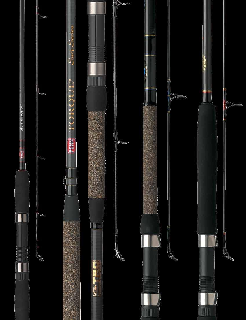 32 ALLIANCE TM INSHORE RODS TORQUE SURF RODS POWER STICK SURF RODS SPINFISHER SURF RODS 33 ALLIANCE INSHORE RODS SPECIFICATIONS Model Length Action Pieces Line Weight Lure Weight Guides + Tip Type of