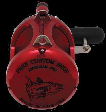 The PENN Custom Shop offers fully customized International reels in seven eye-catching colors.
