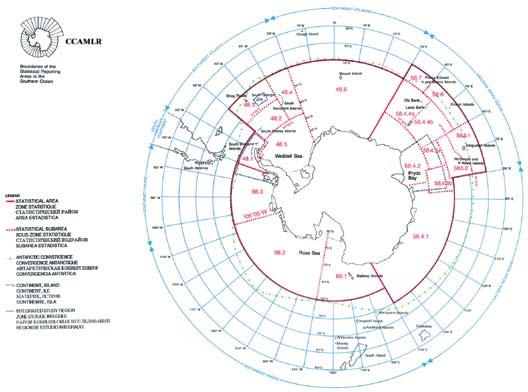 B16. Southern Ocean FAO Statistical Areas 48, 58 and 88 219 700 FIGURE B16.