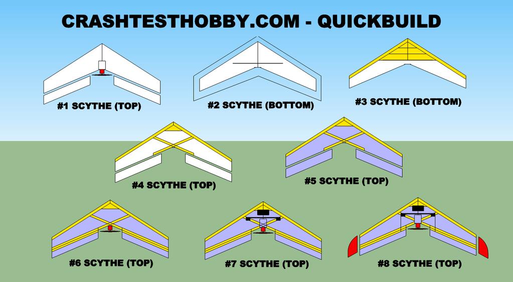 Scythe Building Instructions by CRASHTESTHOBBY.COM The Scythe is a 26 plane that can be built as a floater or a combat plane using the same building techniques as the Widowmaker and Assassin.