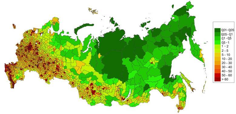 Regional differences. The extent to which Russia s population has rebounded differs dramatically on a regionby-region basis.
