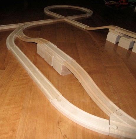The tracks are made using maple.