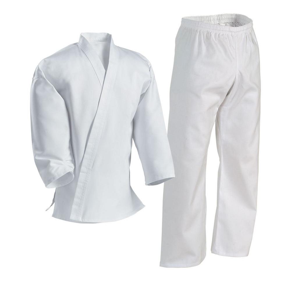 ARTICLE #: MA-101 - INCLUDES WHITE BELT, JACKET AND PANTS - ELASTIC WAISTBAND WITH TIE - EASY ON OFF.