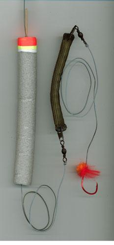 Rigging 1. Leaders are identical for Lure and Bait fishing techniques, constructed from 20-pound monofilament.