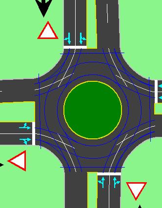 Multilane Roundabouts Supplement to Synchro 7 Studio Users Guide Discussion SimTraffic 7 has been updated to better model multilane roundabouts.