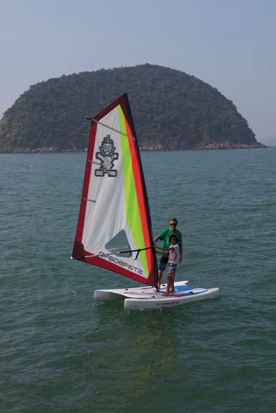 Easy to tack, easy to jibe, easy to maneuver. A new way to teach, learn and share windsurfing.