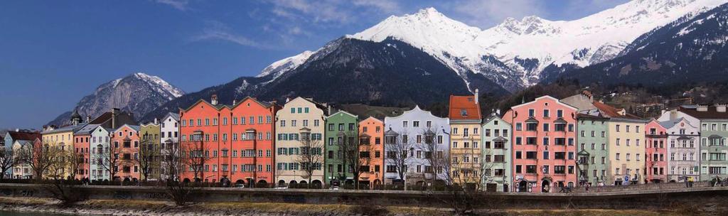 About Innsbruck Innsbruck, the capital of Tyrol, is located in the Alpine region of Austria, in the valley of the river Inn, at 580 metres above sea level.
