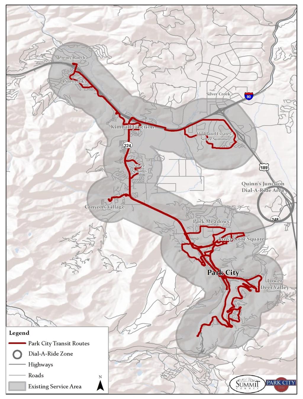 Figure 2-2: Park City and Summit County Transit Service Area
