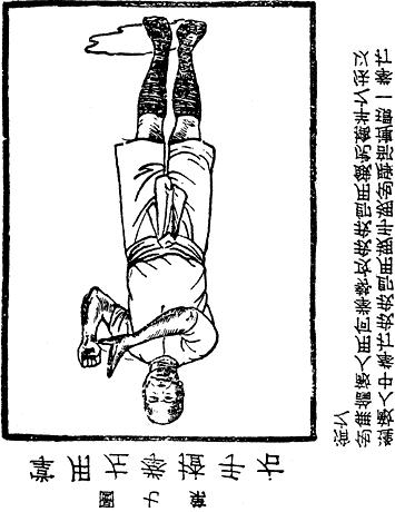 Fig.7 YOU SHOU ZHA QUAN ZUO YONG ZHANG Clench your right hand into fist, use your left palm 7 Translation: If my enemy delivers a punch at the middle part of my torso, I immediately use CHI SHOU*,