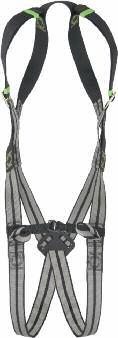BODY HARNESS 2 ATTACHMENT POINTS FA10 103 00 Attachment elements 2 chest attachment textile loops and a dorsal attachment D-Ring for fall arrest.